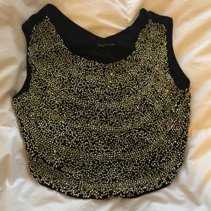 Gold Beaded Crop Top